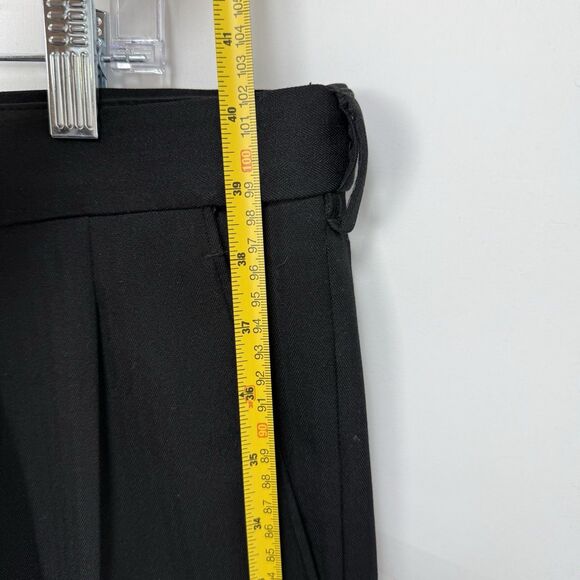 Paul Frederick Men’s 36x28 Black Pleated Dress Pants Cuffed Extended Waist - Picture 14 of 15